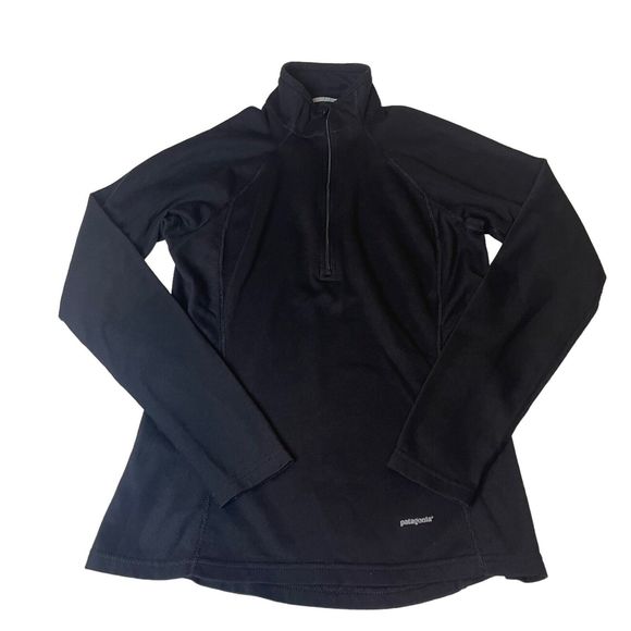 Patagonia Tops - Patagonia Womens Black Performance Baselayer 1/4 Zip Size Small Polyester